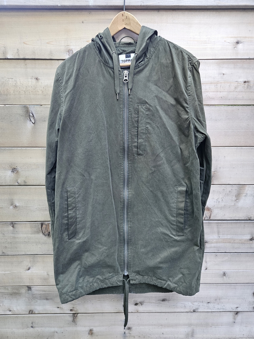 Lightweight Hooded Field Jacket in Fatigue Green